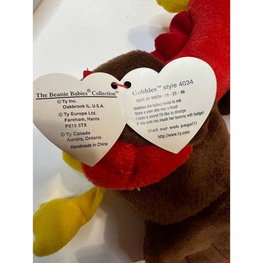 NWT TY Beanie Babies – Vintage Gobbles the‎ Turkey And Strut The Rooster